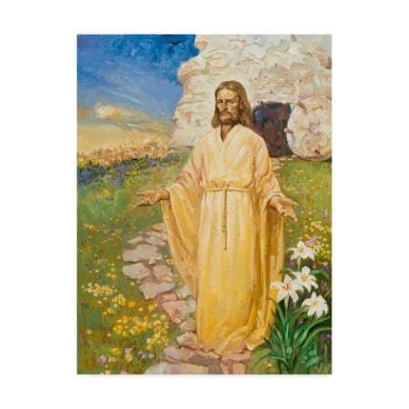 Hal Frenck 'Jesus Has Risen' Canvas Art,18x24